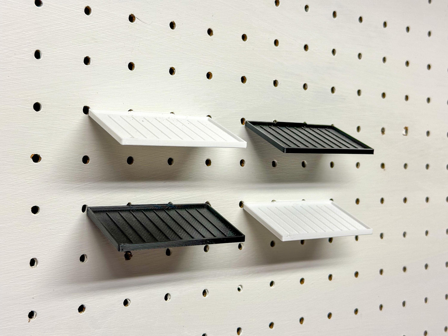 Angled Diecast Car Shelves for 1" Pegboard - Set of 10