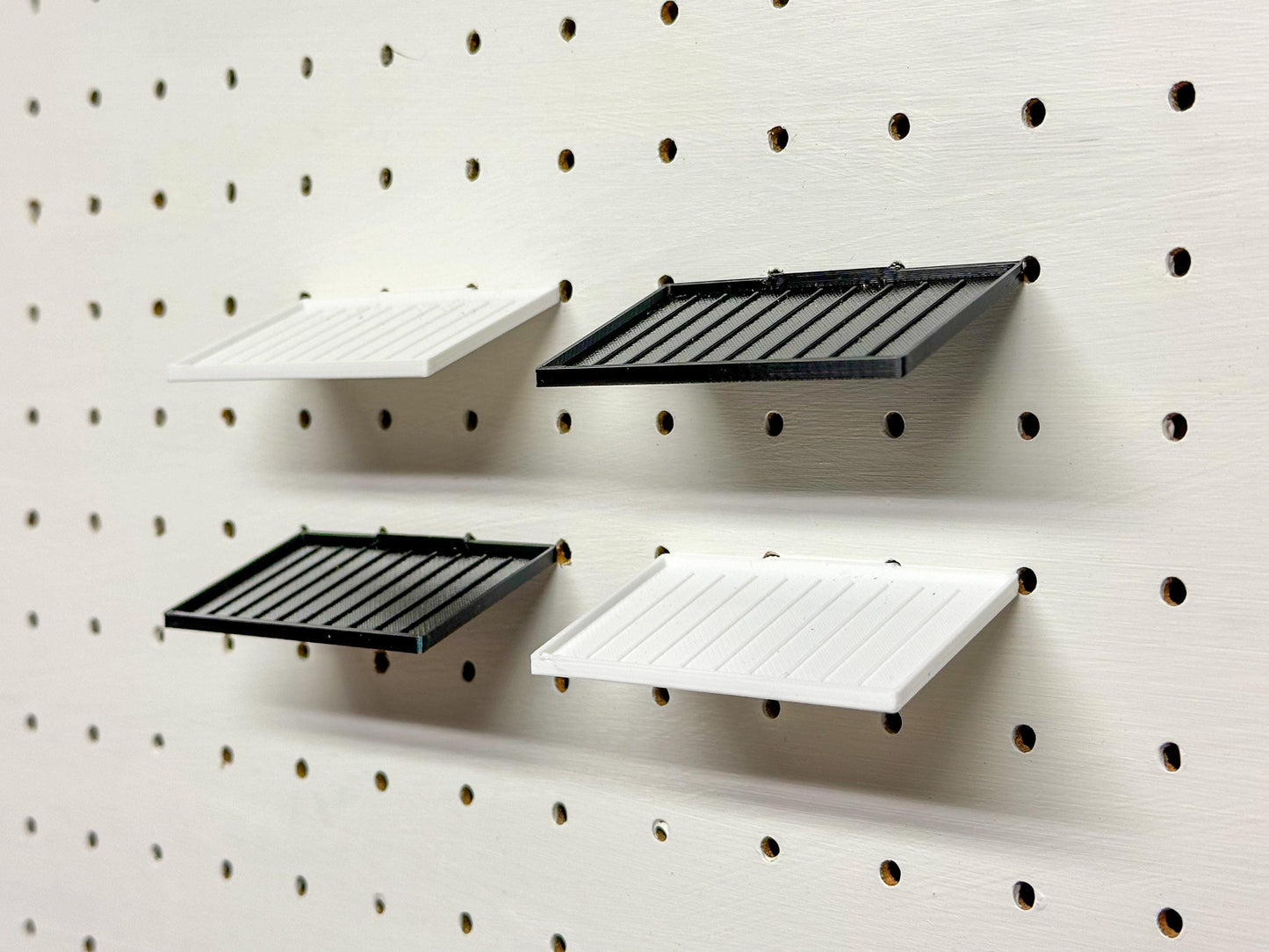 Angled Diecast Car Shelves for 1" Pegboard - Set of 10