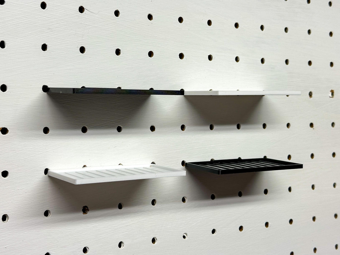 Flat Diecast Car Shelves for 1" Pegboard - Set of 10