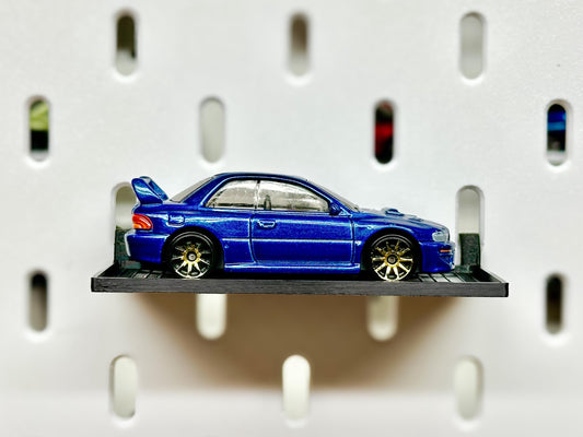Flat IKEA SKADIS Compatible Diecast Car Shelf - Set of 10